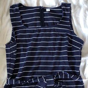 Old Navy Navy and white striped tank dress, NWT